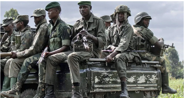 M23 rebels seen siting in a truck