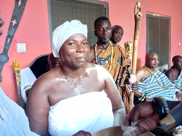 The newly enstooled Queen Mother for Suisi-Okwenya and Kodjonya-Adadlikuorsi