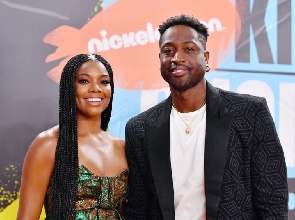 NBA superstar Dwayne Wade and wife Gabrielle Union arrive in Ghana