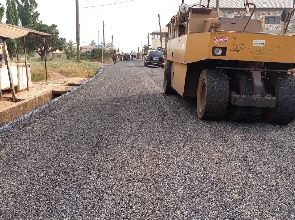 The construction forms part of a 2.3-kilometre road project being undertaken by the assembly