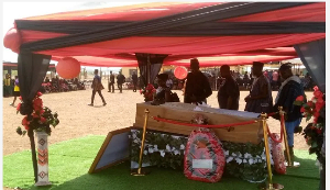 The late John Tia Akologo lying in state