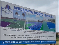 An architectural design of Wode Maya's sports complex