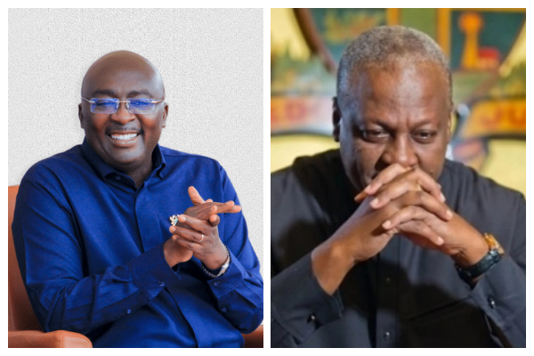 NPP Flagbearer, Dr. Mahamudu Bawumia [L] and NDC Flagbearer John Mahama