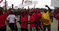 File photo: Some driver union members demonstrating