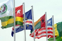 Flags of some ECOWAS member states  