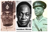 Salifu Dagarti, Dr Kwame Nkrumah and Seth Ametewee (from L to R)