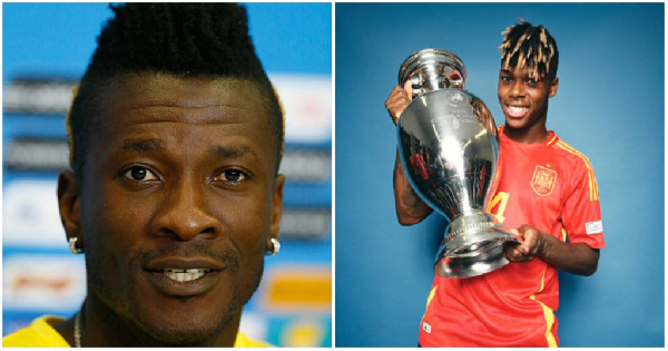 Asamoah Gyan and Nico Williams