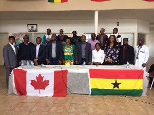 Ghanaian community leaders in Toronto with the Business Development Minister, Mohammed Awal