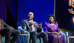 Energy Minister, Dr. Opoku Prempeh speaking at the opening panel session of 2023 African Energy Week