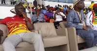 Sports Minister, Nii Lante Vanderpuye [L] and Kwesi Nyantakyi, GFA boss