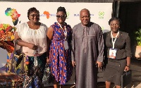 Former President John Mahama with others at the Agriculture Summit in Marrakech