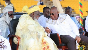 President Nana Addo Dankwa Akufo-Addo in a handshake with Chief Imam