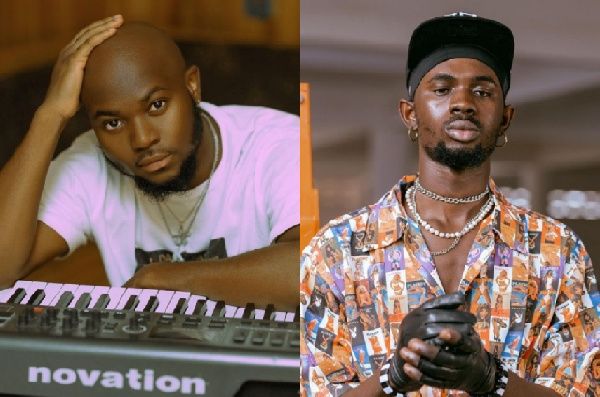 Ghanaian music stars: King Promise (L) Black Sherif (R)