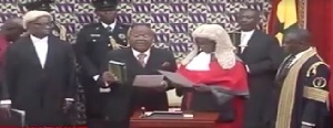 Mike Oquaye has just been sworn in as Speaker of the Seventh Parliament of the Fourth Republic