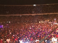 Tens of thousand fans stormed the Accra Stadium to cheer the