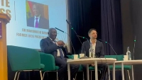 Dr Bawumia (L) seated at the LSE Africa Summit