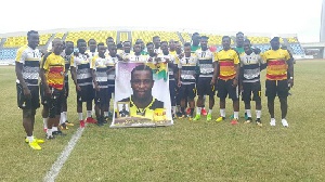 Black Stars players pay tribute to demised ex-player Yakubu Abubakari.