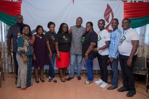 Diana Hopeson with organisers of maiden congress of the Christian Music Association Ghana