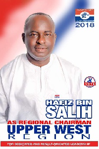 Hafiz Bin Salih is the Second Vice Chairman and Secretary of the NPP in the Upper West Region