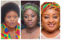 A photo collage of Helen Adjoa Ntoso (L), Felicia Agyei and Theresa Lardi Awuni