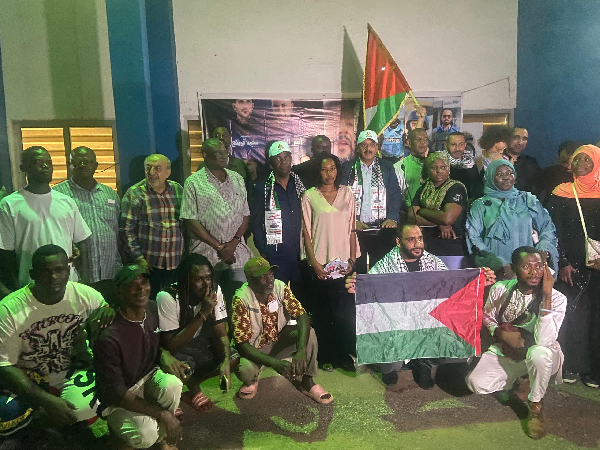 The protest was organised by the Palestine Solidarity Campaign and the Socialist Movement of Ghana