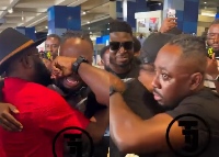 Emotional scenes as Praye Tiatia and Dr Cryme console Choirmaster at the airport
