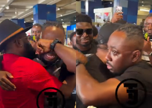 Emotional scenes as Praye Tiatia and Dr Cryme console Choirmaster at the airport