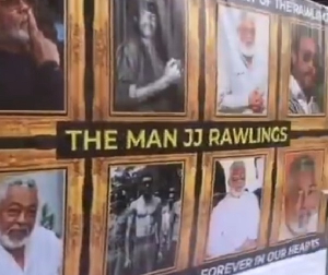 Screenshot from X video on the renaming of NDC headquarters after founder JJ Rawlings
