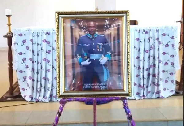 A picture of the late Squadron Leader Peter Baafemi Anala displayed