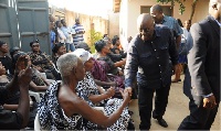 Nana Addo in a handshake with the late Samuel Nuamah's father