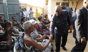 Akufo Addo In Handshake With Samuel Nuamah's Father