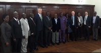Professor Aaron Michael Oquaye, Speaker of Parliament with ICAG members