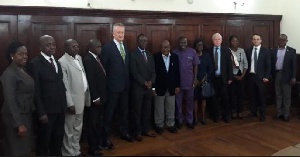 Professor Aaron Michael Oquaye, Speaker of Parliament with ICAG members