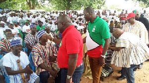 Julius Debrah with the chiefs of the Upper West Region