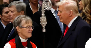 President Trump don dismiss di passionate appeal wey Bishop Mariann Edgar Budde make