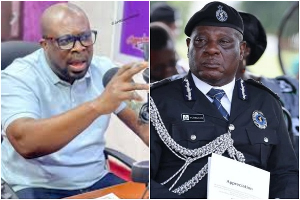Salam Mustapha (L) has told IGP Tetteh Yohuno not to deploy masked police officers