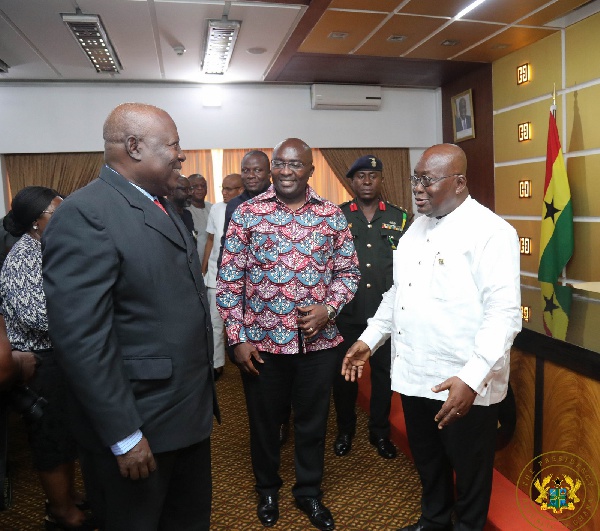 Martin Amidu meets Bawumia and President Akufo-Addo at Jubilee House | File photo