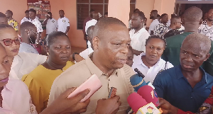 MP for Kwadaso Prof Kingsley Nyarko speaking to the media