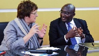 Vice President Dr. Mahamudu Bawumia with a representative of the German government