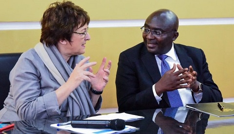 Vice President Dr. Mahamudu Bawumia with a representative of the German government