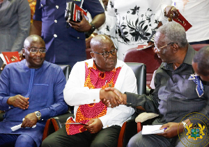 Former President John Agyekum Kufuor [R] Akufo-Addo and Dr Mahamudu Bawumia