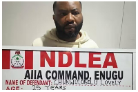 Lovely Chukwulobelu was arrested after allegedly ingesting and expelling 72 wraps of cocaine