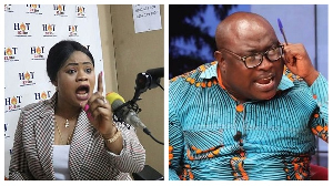 NPP's Jennifer Queen Oforiwaa and NDC's Kwaku Boahene