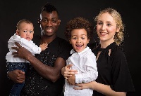Christian Astu with his family