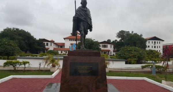Mahatma Ghandi statue on Legon campus.