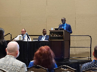Prof Francis Otoo speaking at the 66th Annual Meeting of the INMM in Washington, USA
