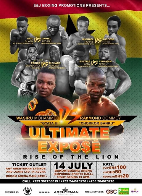 Wasiru 'Gyata Bi' Mohammed is fighting Raymond 'Chorkor Banku' Commey to defend his title