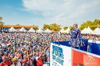 Dr Bawumia speaking in the Upper East Region