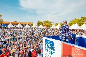 Dr Bawumia speaking in the Upper East Region