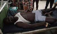 Peter Yakwab receiving treatment